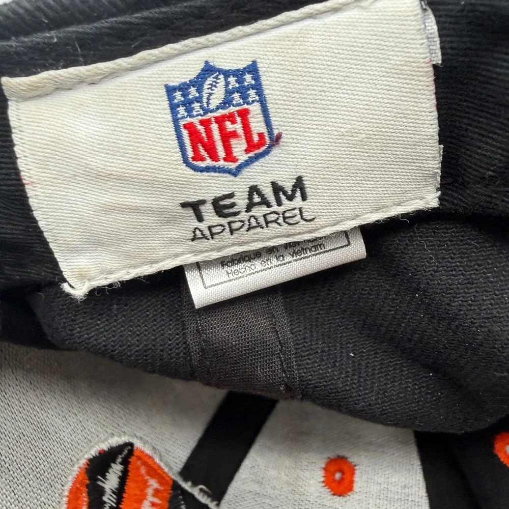 Vintage Y2K NFL Cincinnati Bengals Hat OS Black Embroidered Strap Back